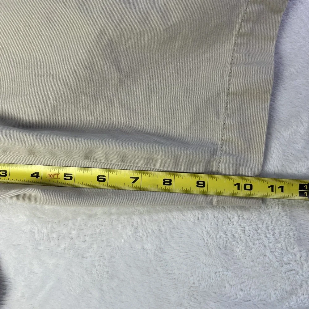 Banana Republic Khaki Chino Shorts Mens 32 Cotton Twill Flat Front Casual Summer